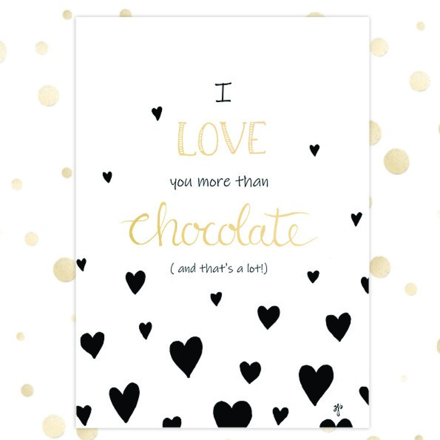 Kaart 'Chocolate' - MA36074 -  Golden Blessings bij MajesticAlly