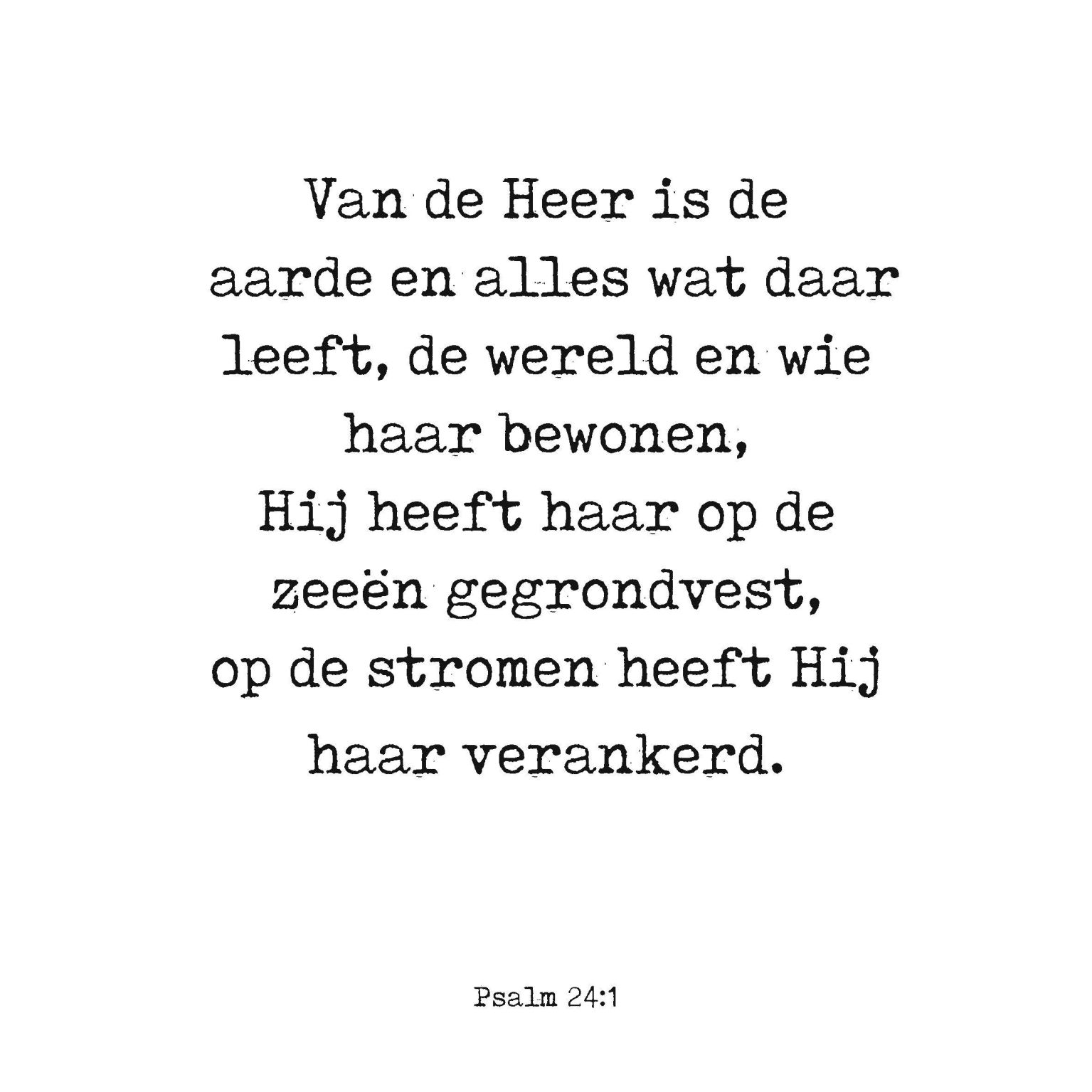 Collage Deco 'Psalm 24' - 30x30 cm - MA39014 -  Wanddeco bij MajesticAlly