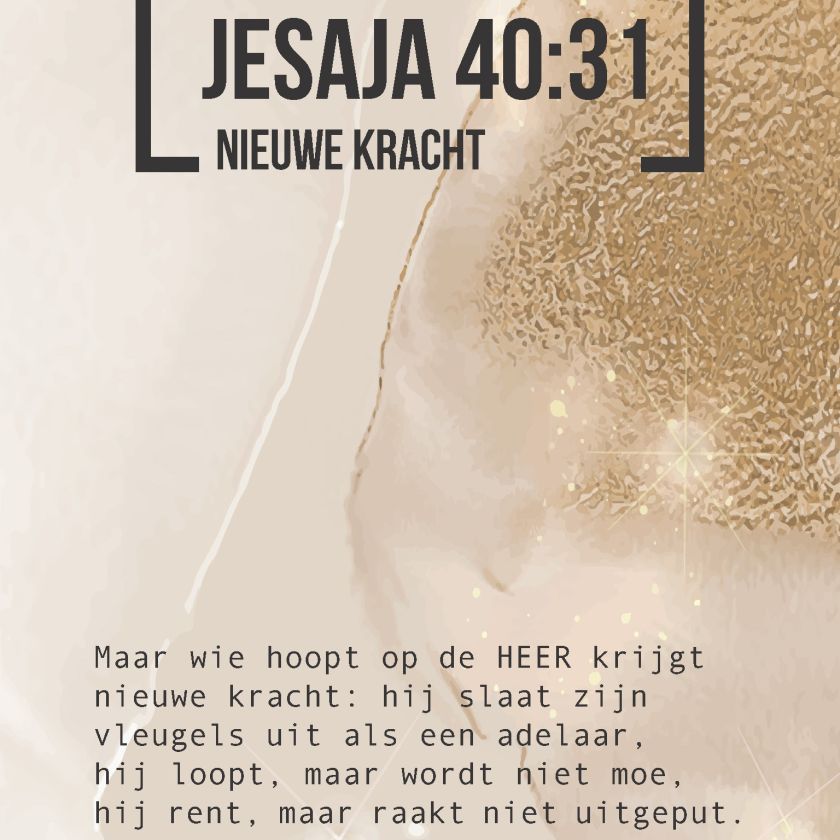 Bijbeltekstkaart 'Jesaja 40:31' NBV21 - MA42003 -  Interieurkaarten bij MajesticAlly