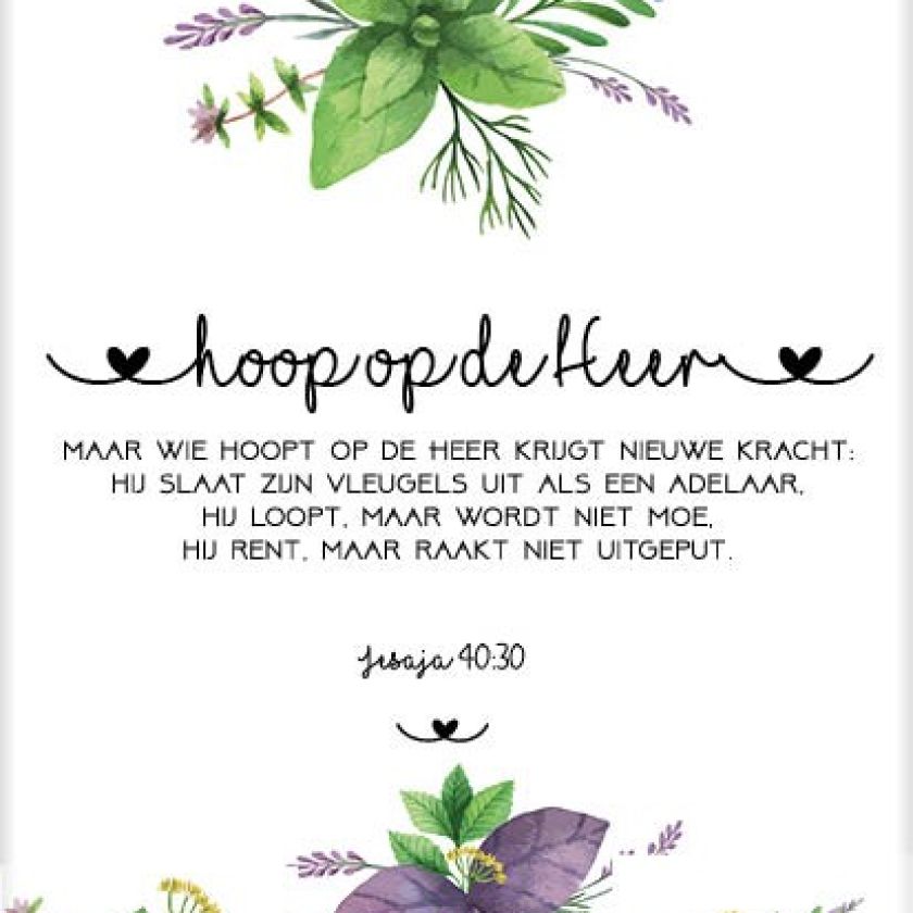 Kaart 'Hoop op de Heer' - MA31038 -  Bloom bij MajesticAlly