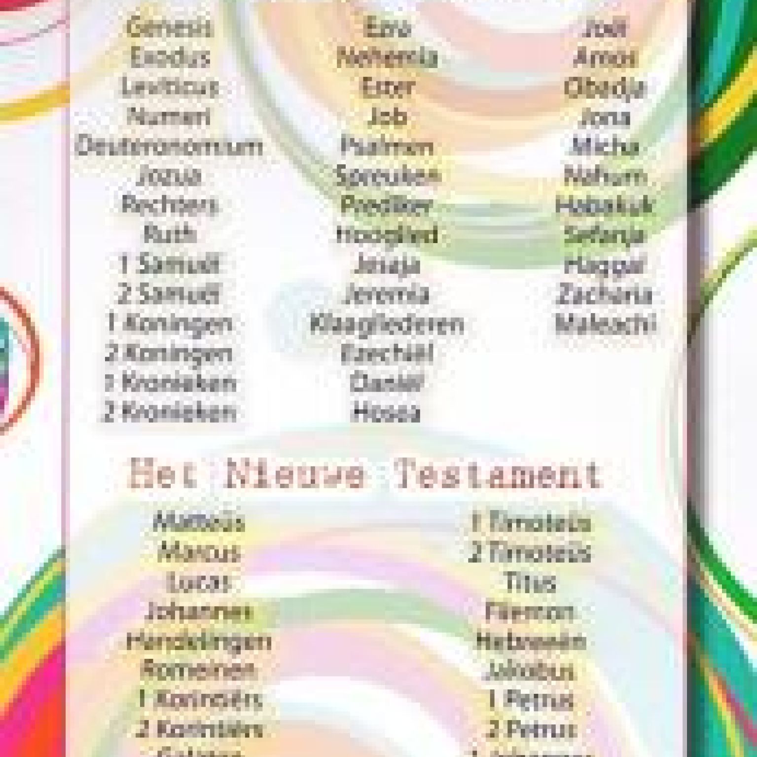 Kinderkaart 'Bijbelboeken' - 44920 -  Kinderkaarten bij MajesticAlly