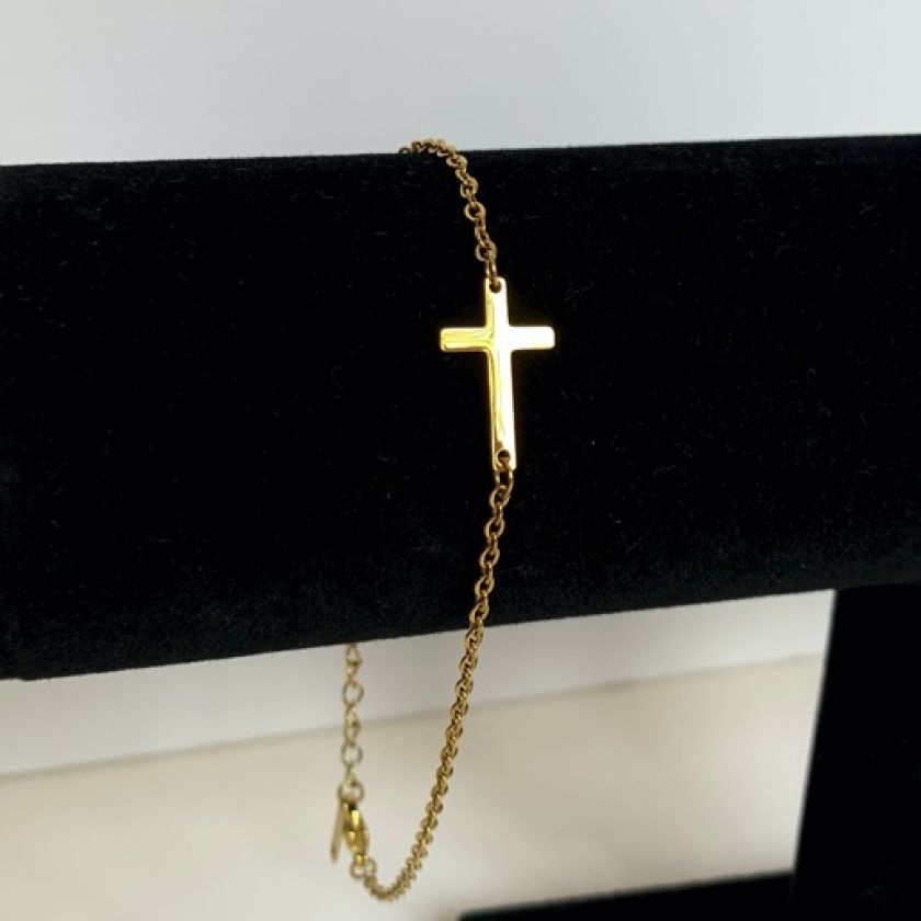 MA47703 - Enkelbandje kruisje goud