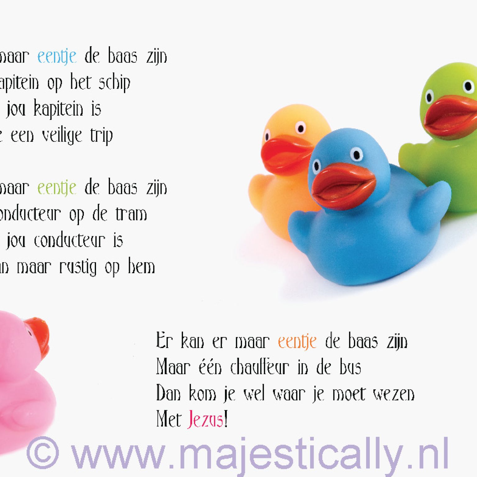 Kinderkaart er kan er maar eentje de baa - MA13009 -  Kinderkaarten bij MajesticAlly