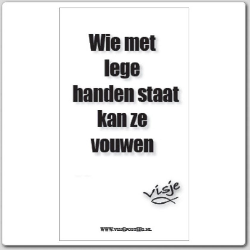 minikaart Visje 'Wie met lege handen staat'