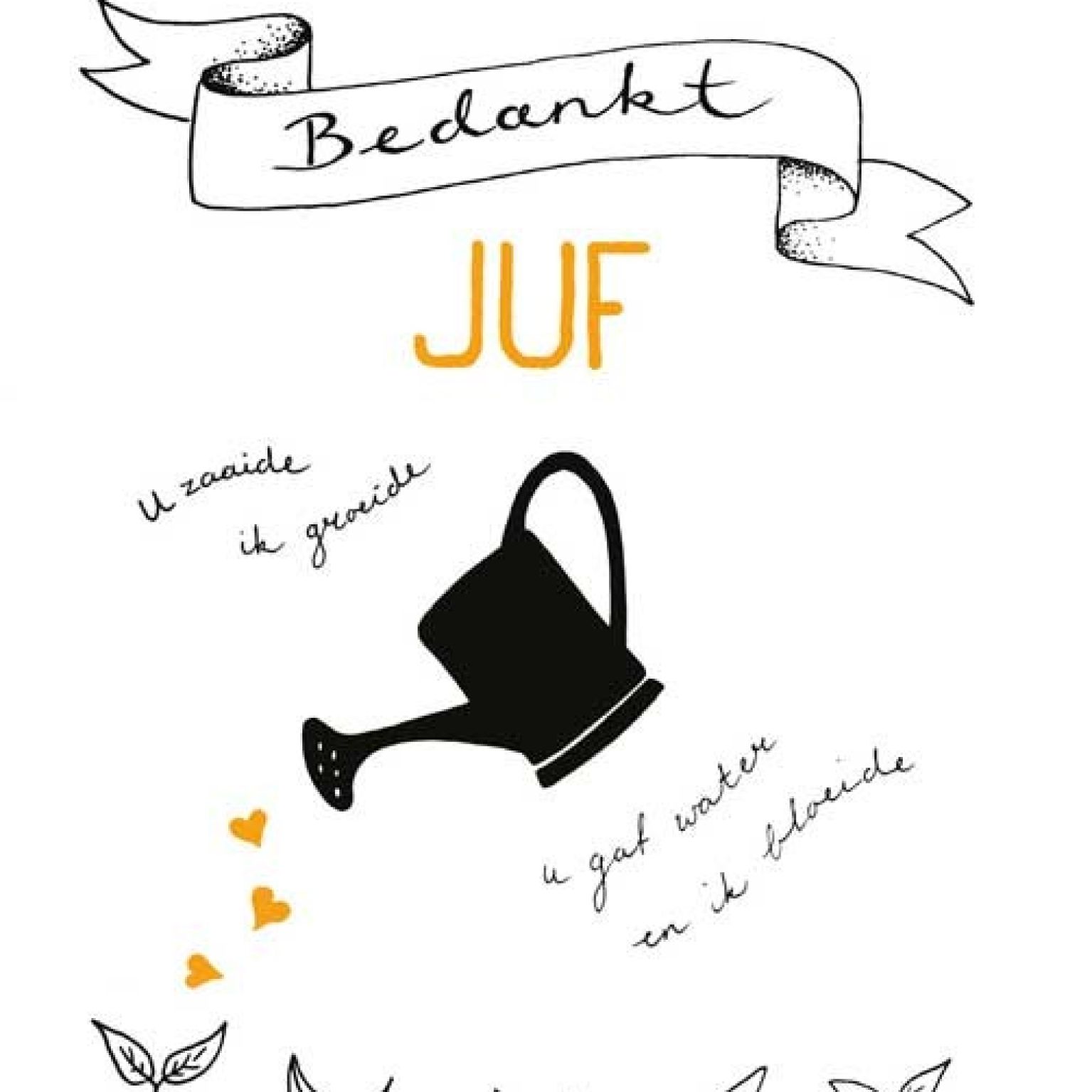 Voordeelkaart 'Bedankt juf' - gieter' - MA38069 -  Voordeelkaarten christelijk bij MajesticAlly