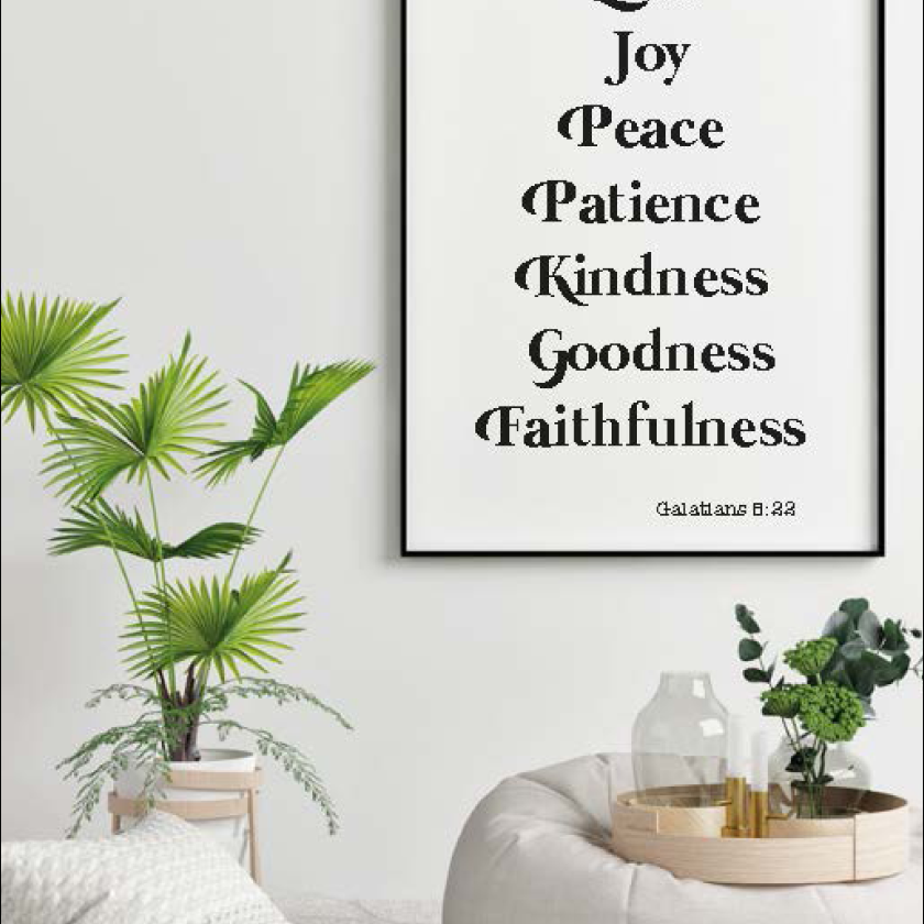 Interieurbord 'Love, joy, peace' - 552621B -  Interieurborden bij MajesticAlly