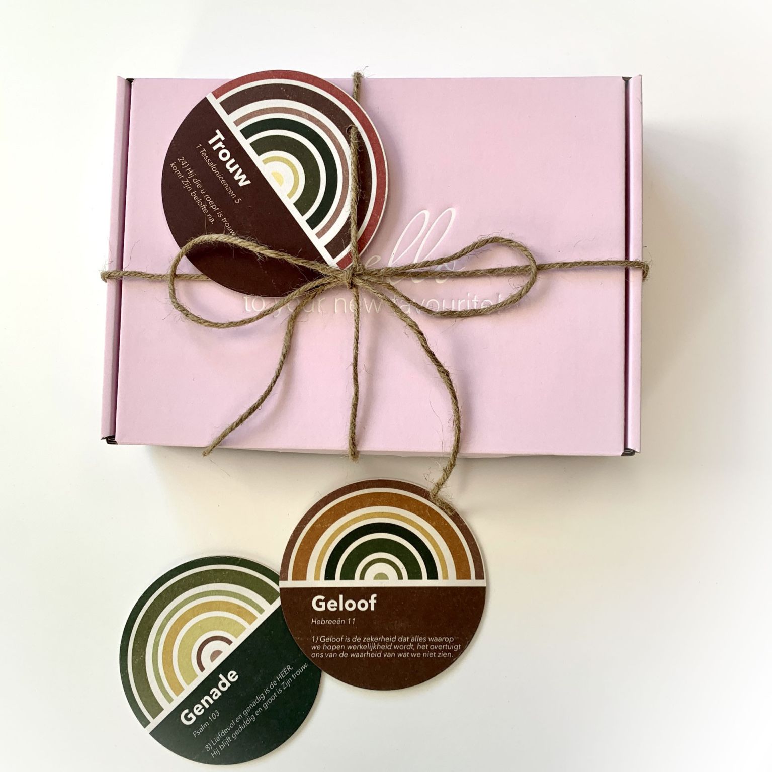 MA20310- Set vilten onderzetters 'Trouw' Voorbeeld