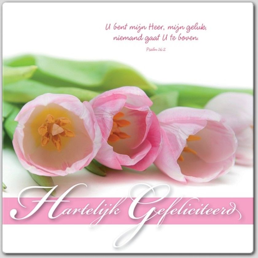 Wenskaart 'Hartelijk gefeliciteerd'