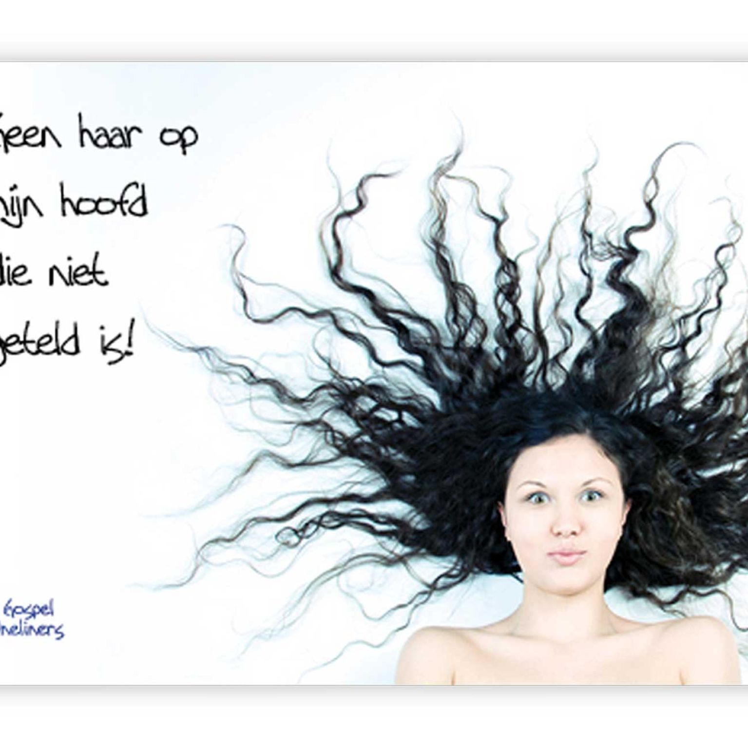 Prentbriefkaart geen haar op mijn hoofd - MA10054 -  Quotes