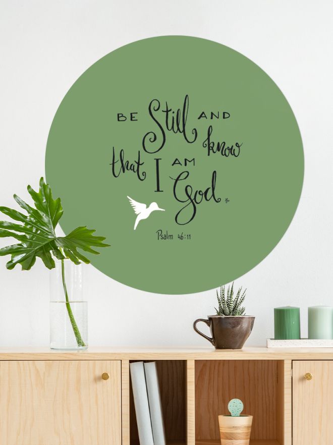 MA39354 Muurcirkel 'Be still and know' - 60 cm