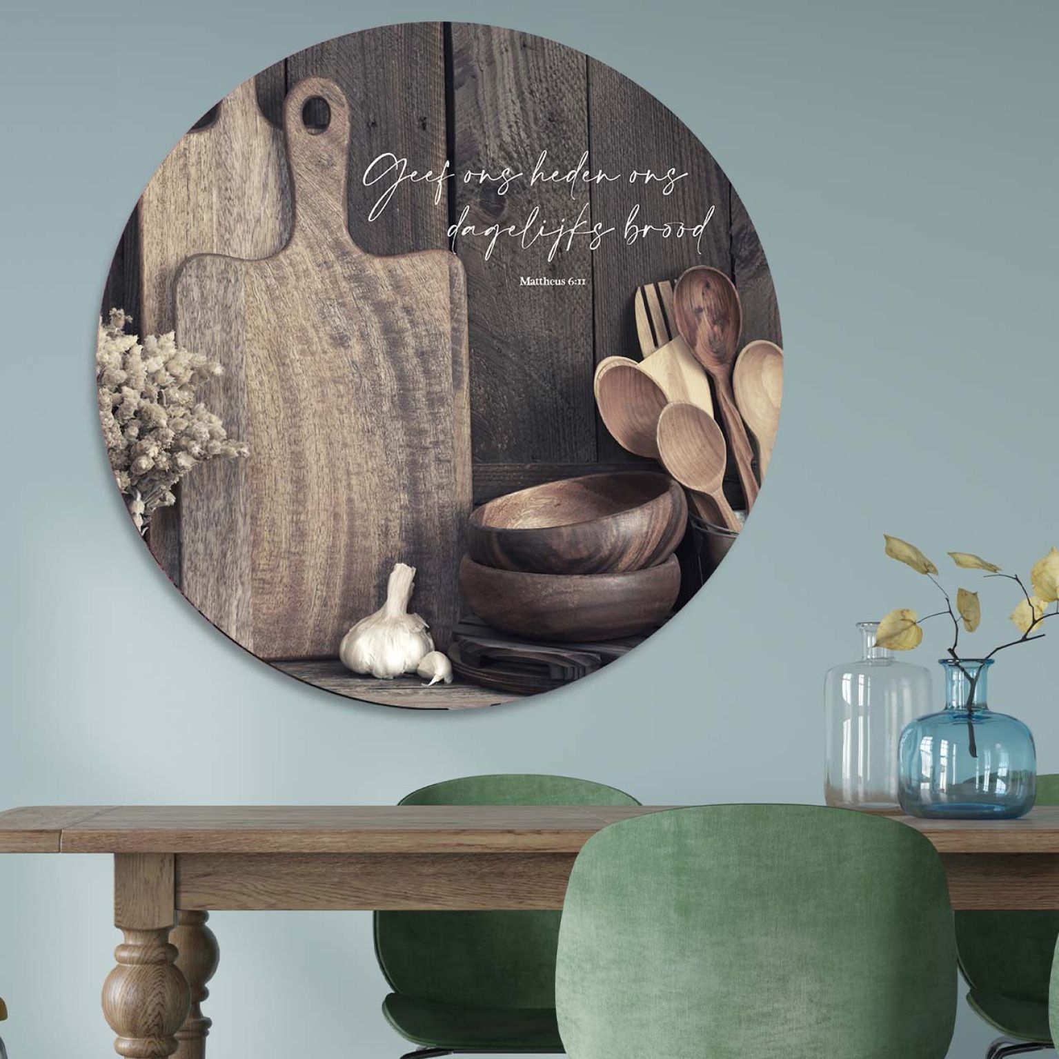 Muurcirkel 'Dagelijks brood' - 100 cm - MA39421 -  Wanddeco bij MajesticAlly