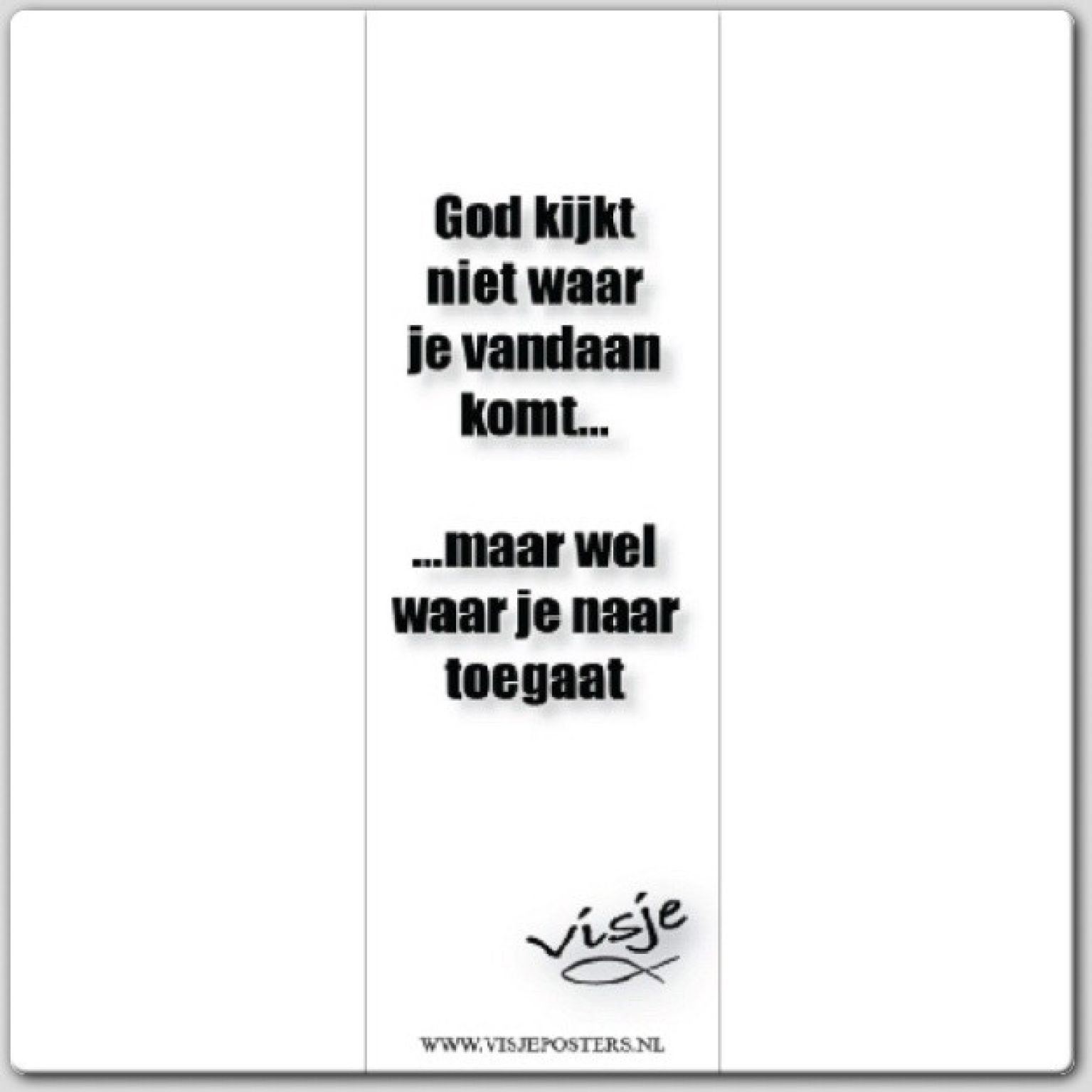 Boekenlegger visje God kijkt niet waar j - 44867 -  Visje bij MajesticAlly