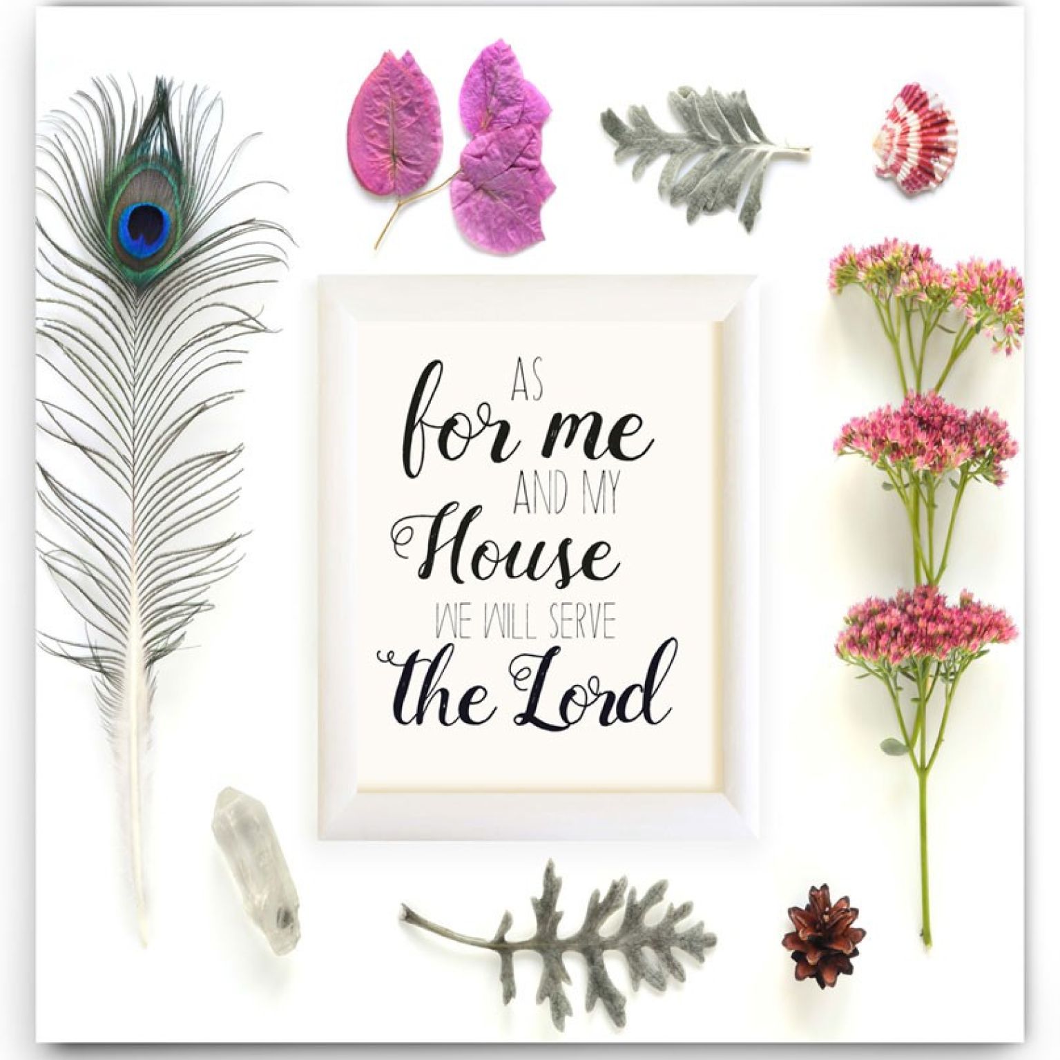 Cadeaubordje as for me and my house - MA17627 -  Cadeaubordjes klein bij MajesticAlly