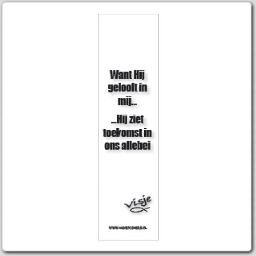 Boekenlegger want hij gelooft in mij - 44841 -  Visje bij MajesticAlly