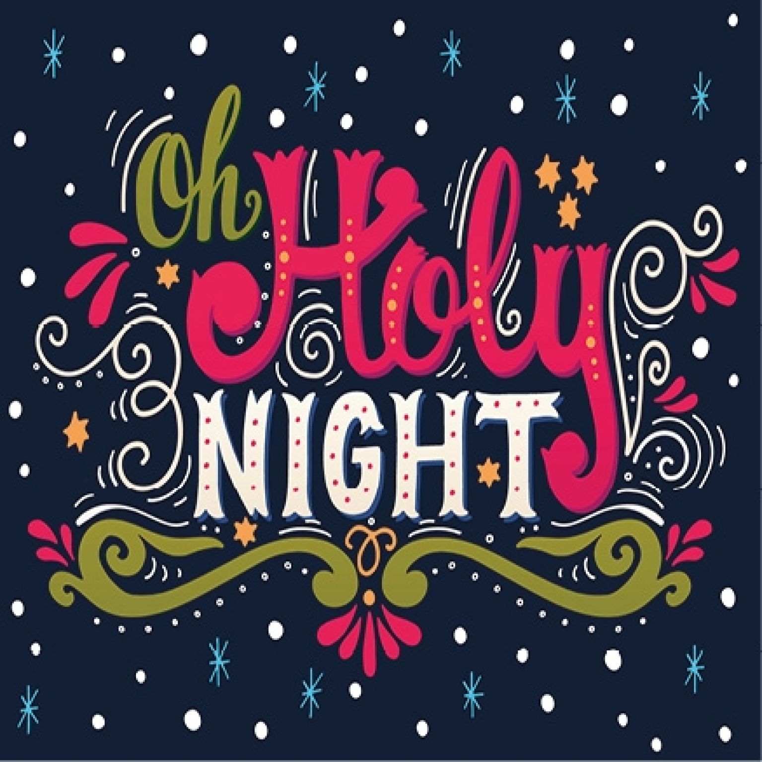 Kerstkaart metallic 'Holy night' - MA16101 -  Christelijke kerstkaarten bij MajesticAlly