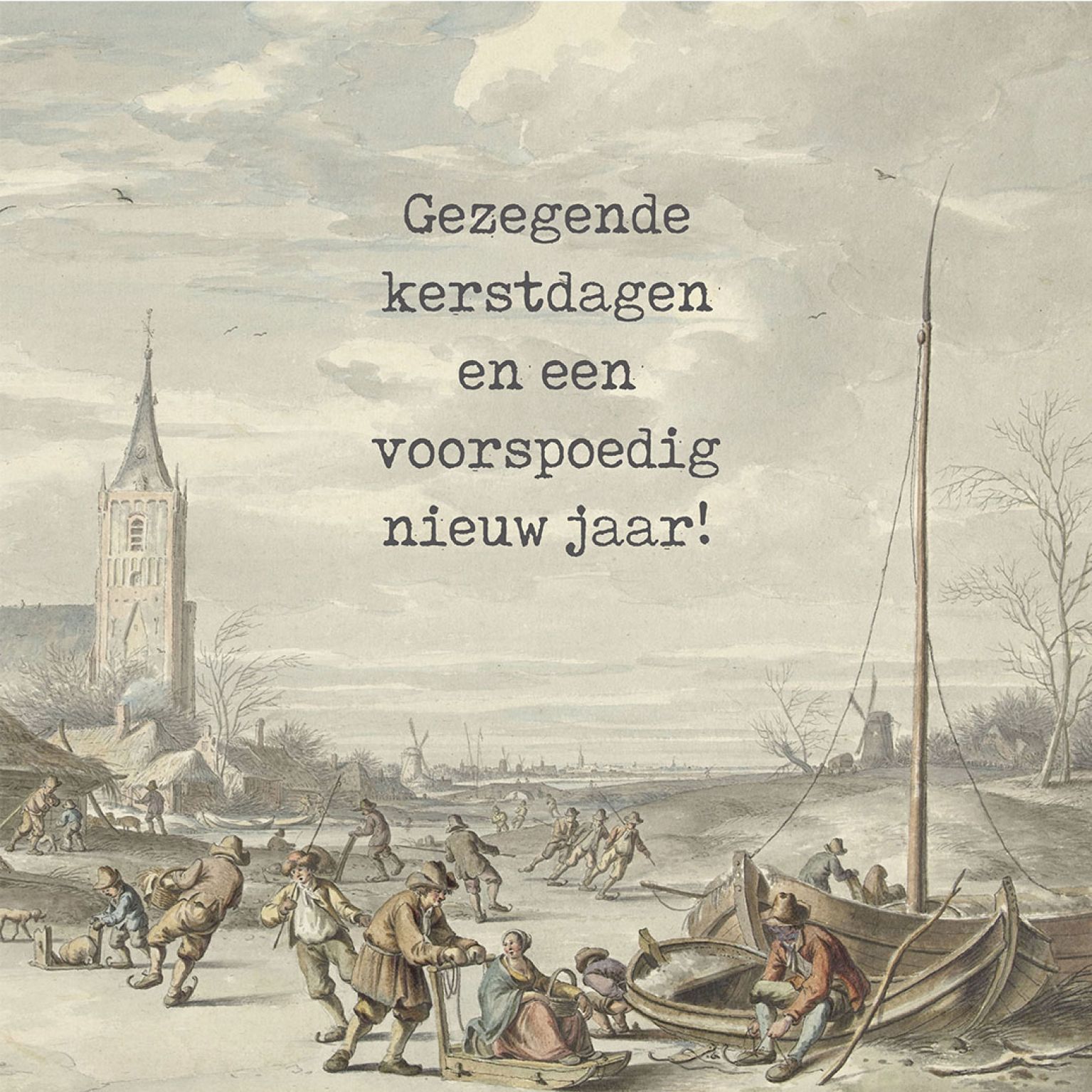 MA41225 - Minikerstkaart 'Slee'