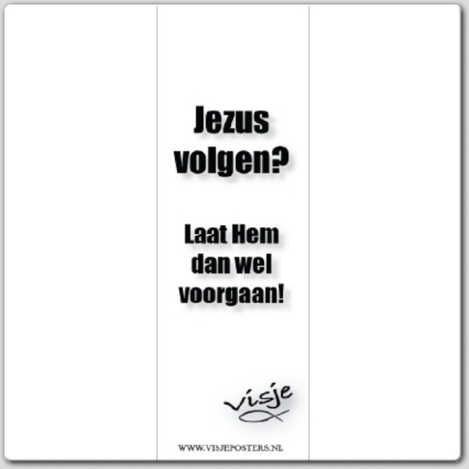 Boekenlegger visje Jezus volgen laat hem - 44870 -  Visje bij MajesticAlly