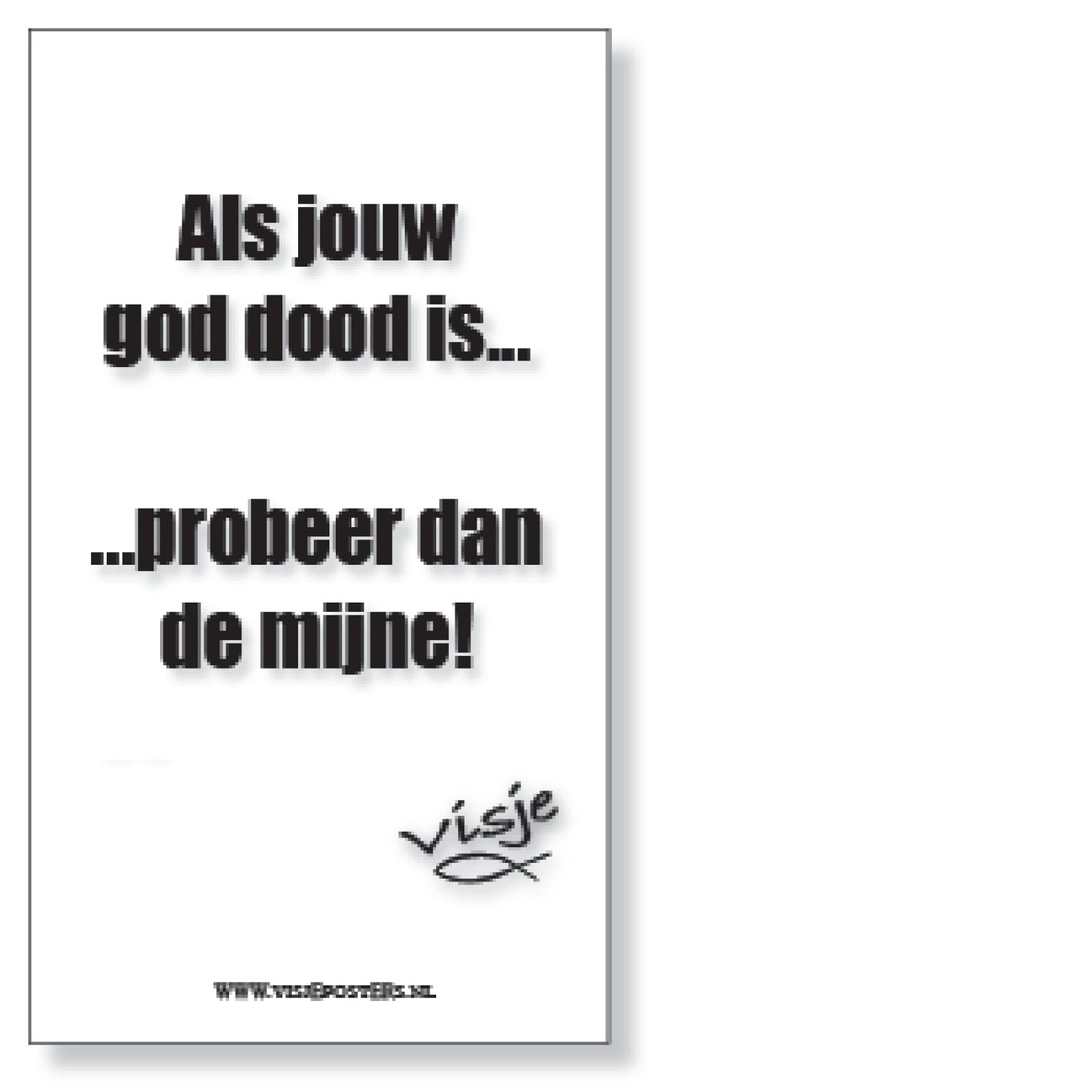 Kaart visje als jouw god dood is - 44137 -  Visje kaarten bij MajesticAlly