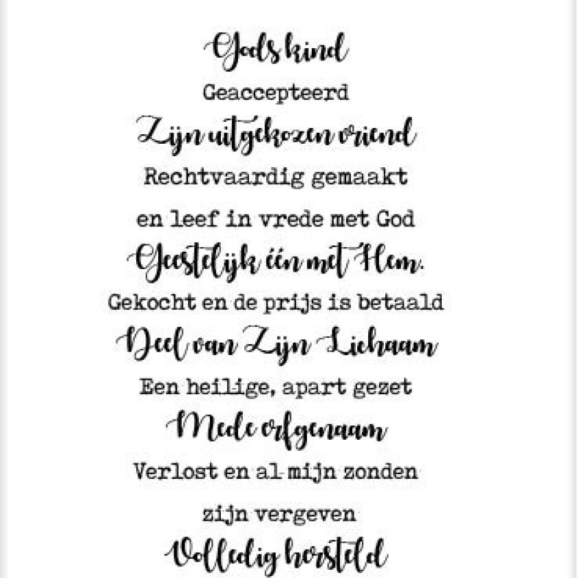 Kaart Ik ben Gods Kind - MA35012 -  Interieurkaarten bij MajesticAlly