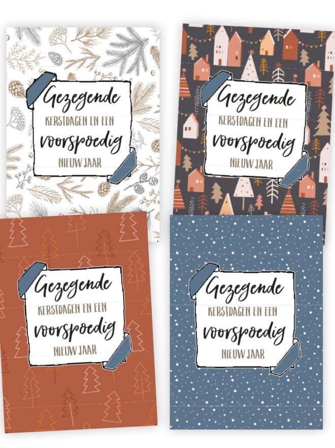 Voordeelpakje 12 kerstkaarten (4x3) - MA41052