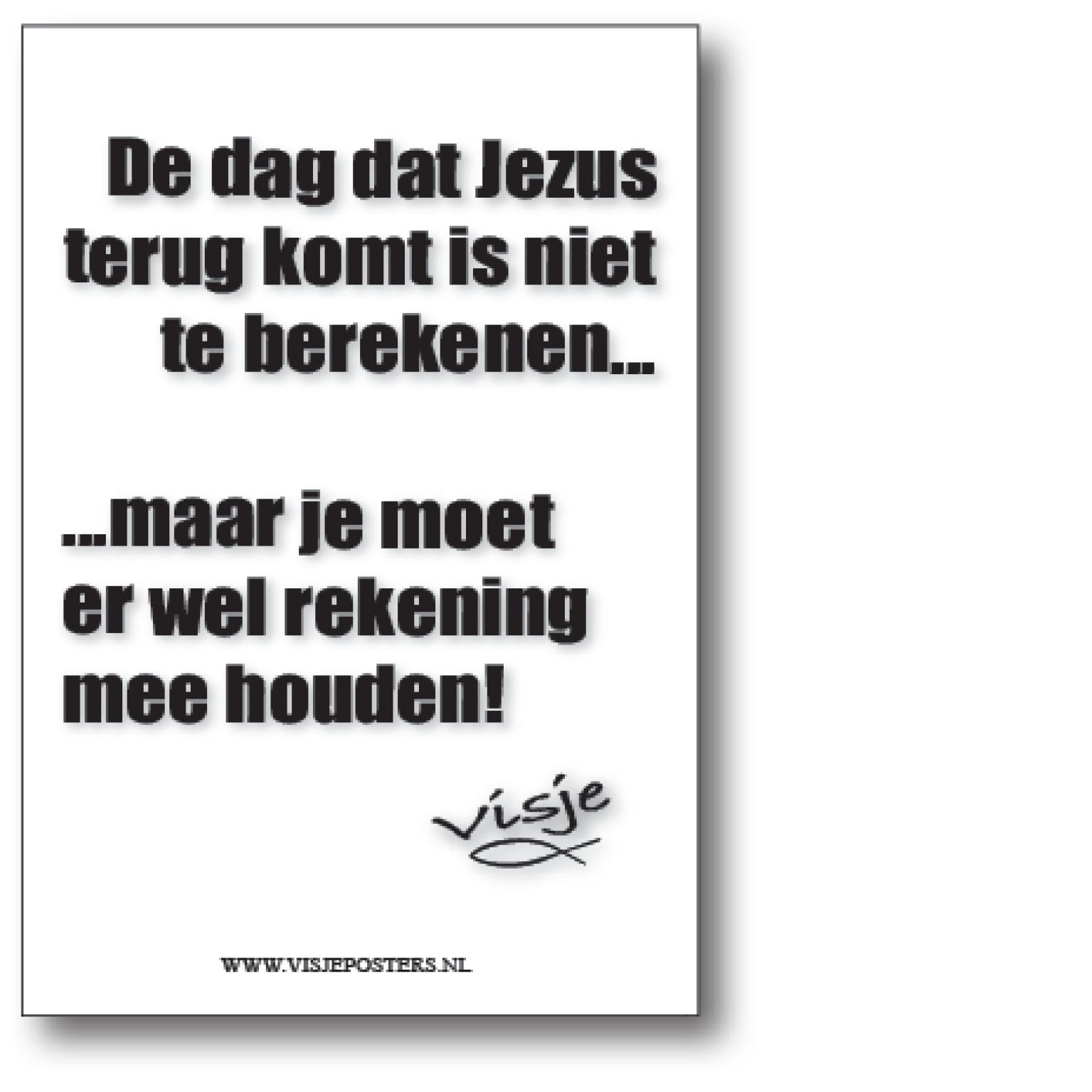 minikaart Visje 'De dag dat Jezus terugkomt'