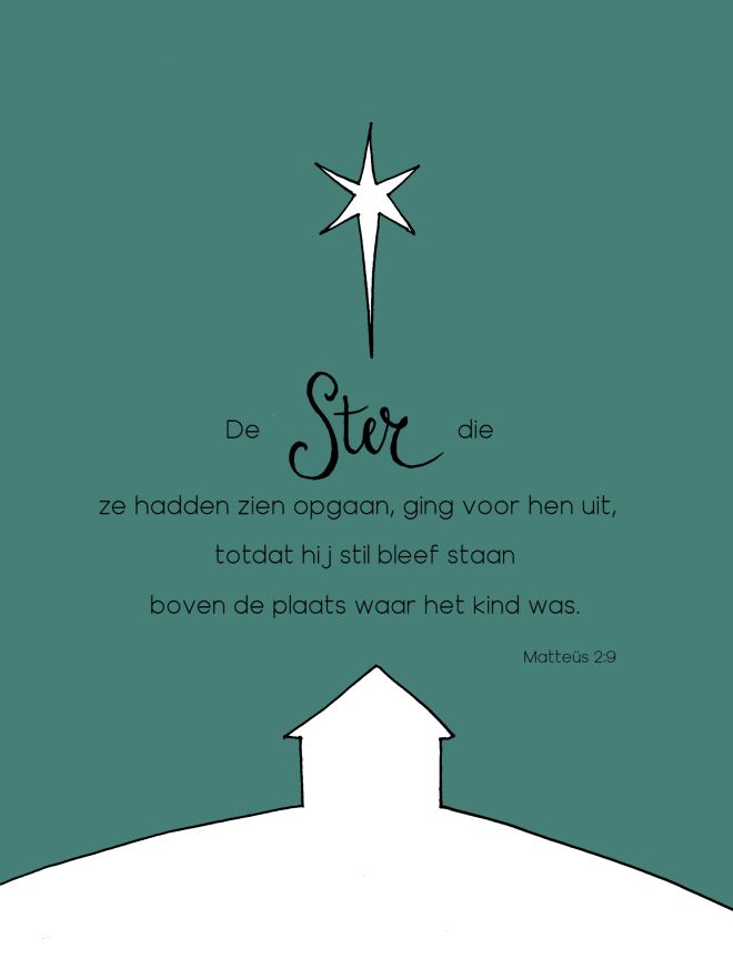 MA41312 - Kerstkaart Henrike 'Ster - Matteüs 2:9'