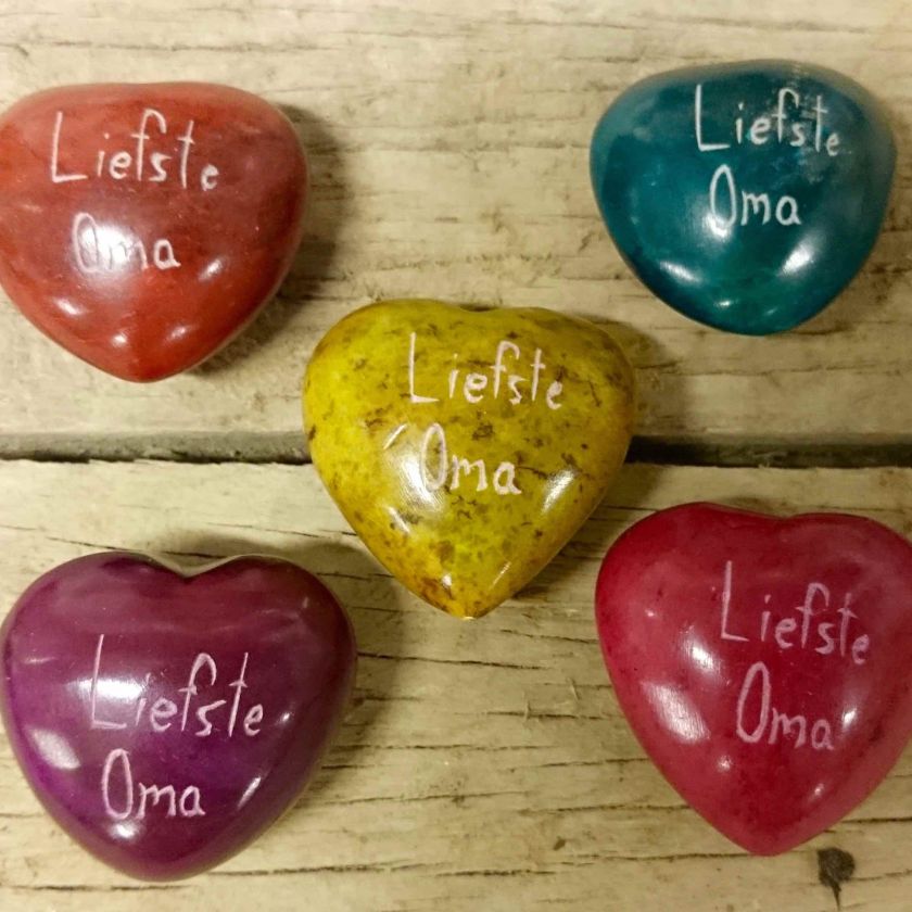 Liefste oma lichtblauw hart steen - 5500359531 -  Fairtrade bij MajesticAlly