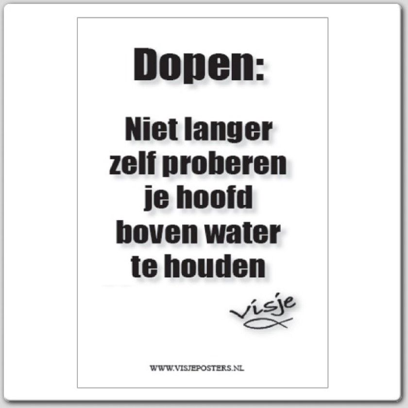 Kaart visje dopen niet langer zelf probe - 44115 -  Visje kaarten bij MajesticAlly