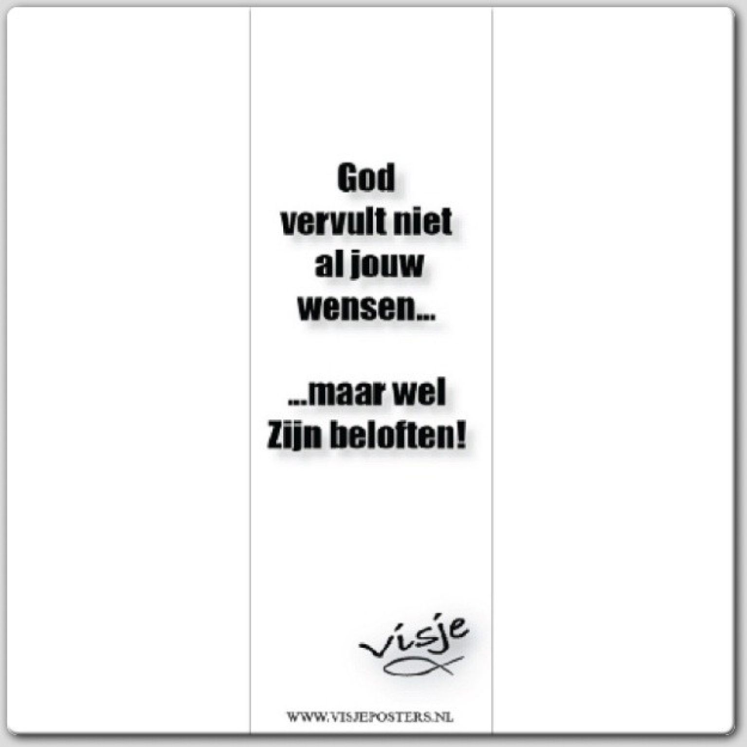 Boekenlegger visje God vervult niet al - 44871 -  Visje bij MajesticAlly