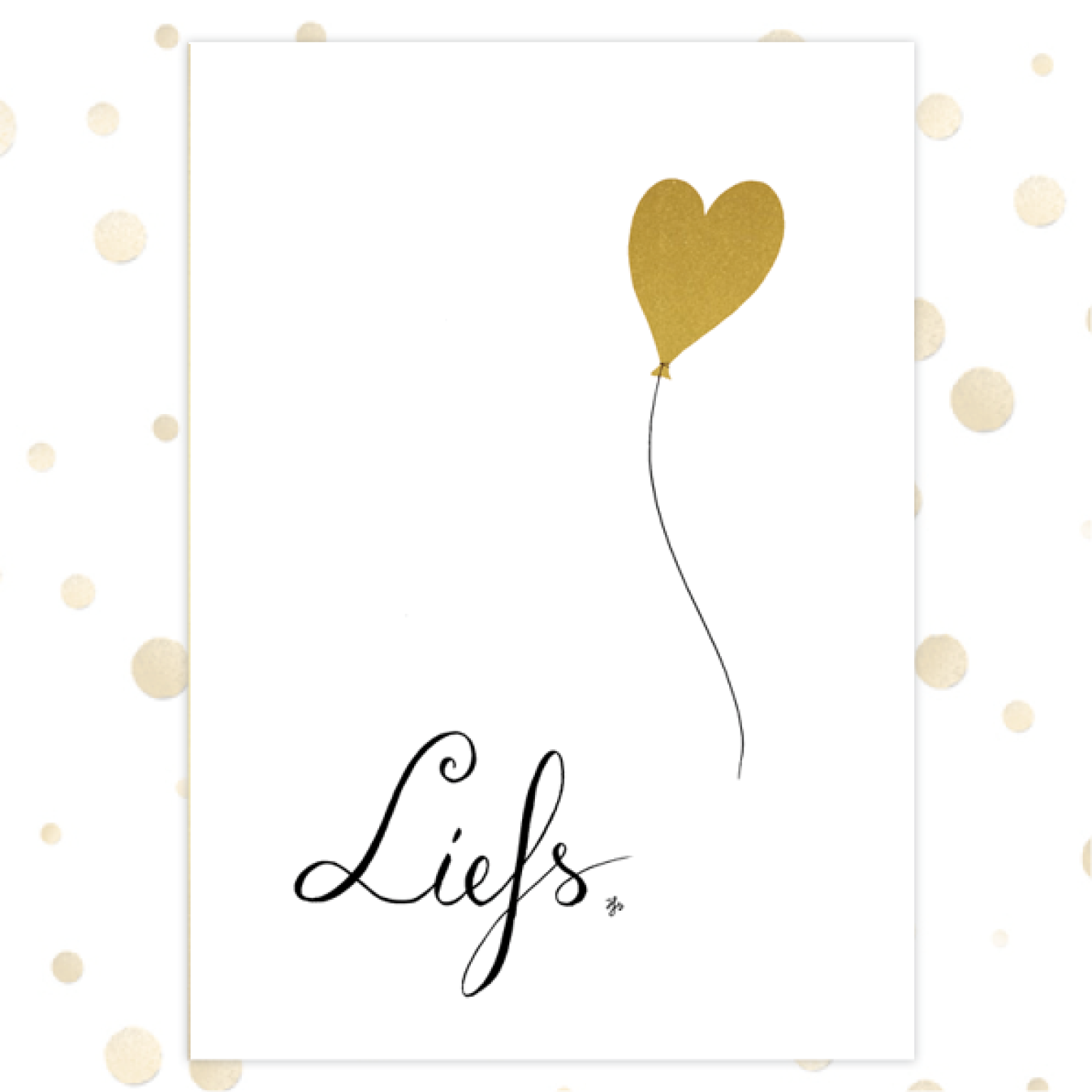 Kaart 'Liefs' - MA36026 -  Golden Blessings bij MajesticAlly