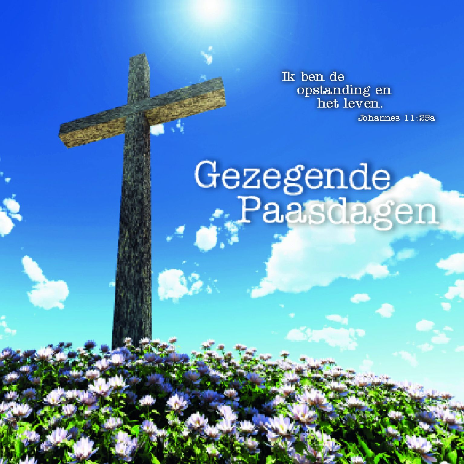 Kaart gezegende Paasdagen kruis - MA12313 -  Pasen