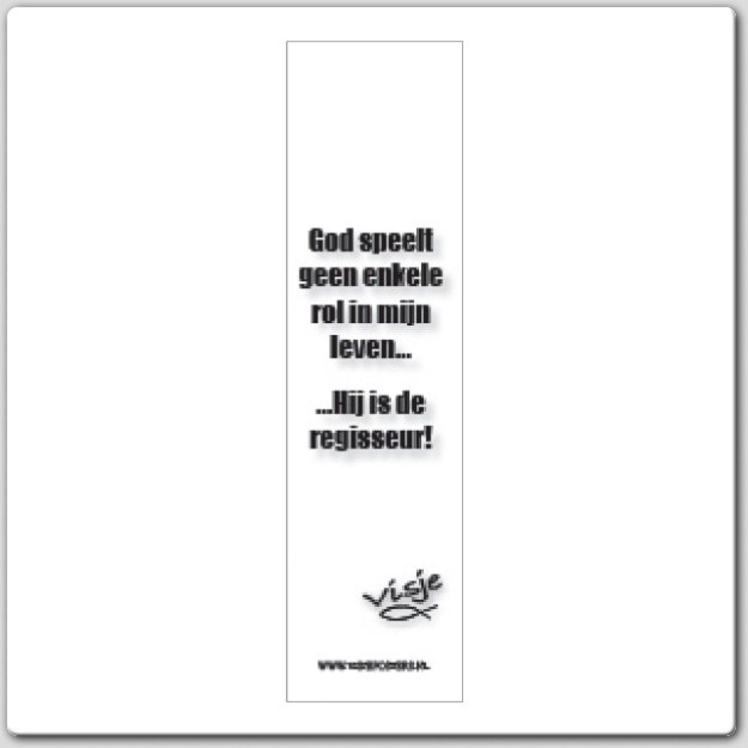 Boekenlegger visje God speelt geen enkel - 44842 -  Visje bij MajesticAlly