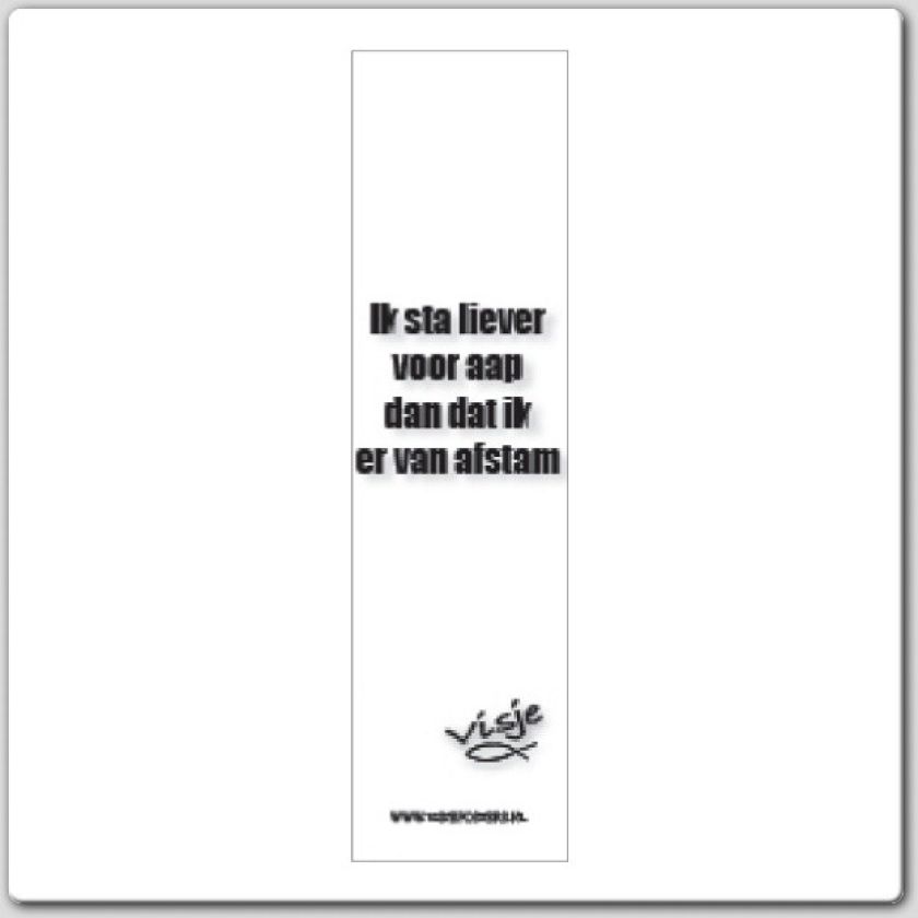 Boekenlegger visje ik sta liever voor aa - 44839 -  Visje bij MajesticAlly