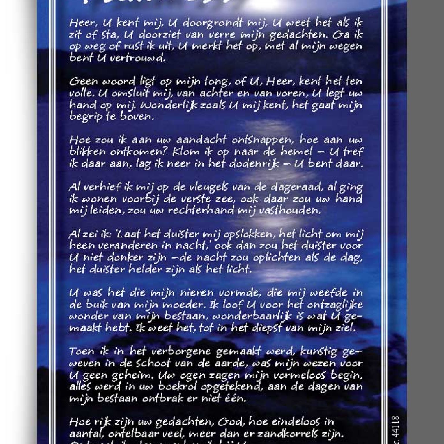 Bemoedigingskaart - 'Psalm 139' - 44118 -  Kaarten bij MajesticAlly