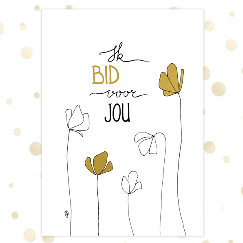 Kaart 'Ik bid voor jou' - MA36043 -  Golden Blessings bij MajesticAlly