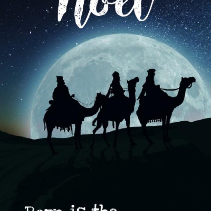 Kerstkaart 'Noel - wijzen' - MA26214 -  Christelijke kerstkaarten bij MajesticAlly