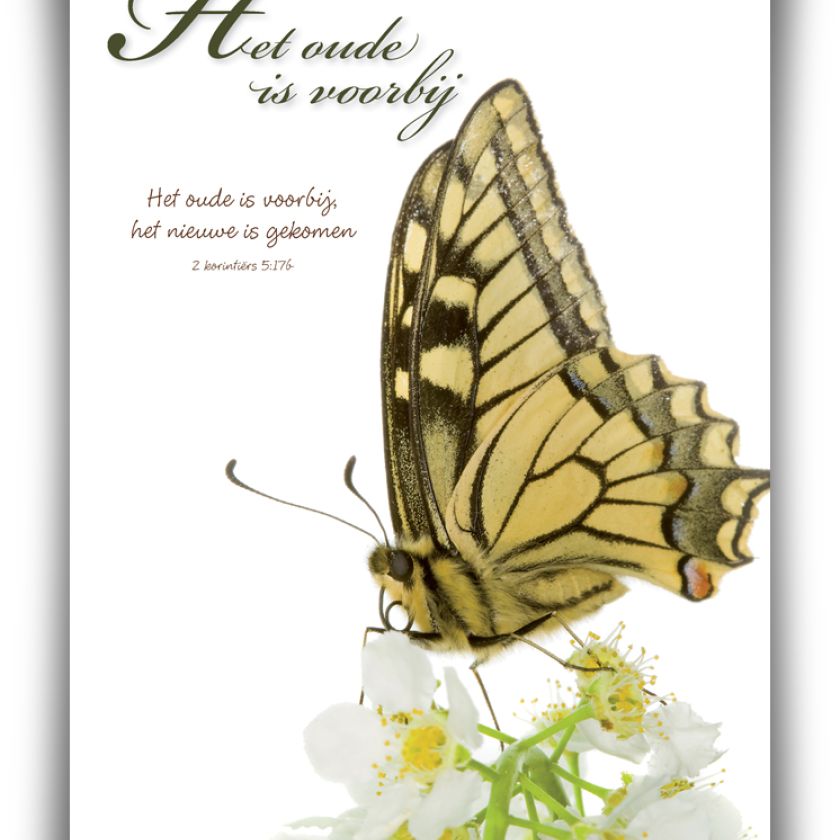 Poster A4 'Het oude is voorbij' - 46803 -  Wanddeco/posters bij MajesticAlly