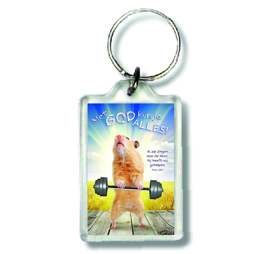 Sleutelhanger met God kun je alles - MA11511 -  David Sörensen bij MajesticAlly