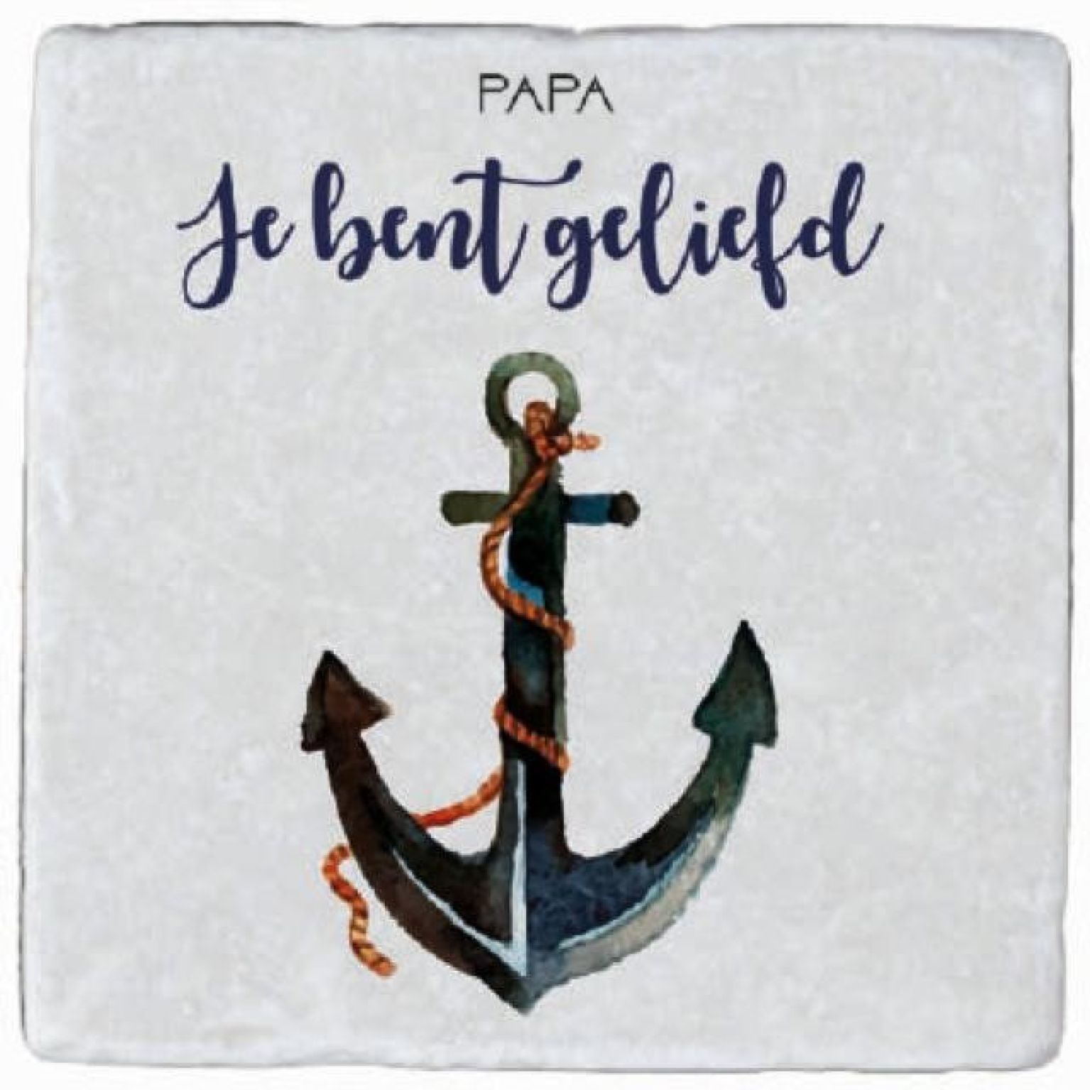 Papa je bent geliefd 10x10 cm - MA17707 -  Tegels van steen bij MajesticAlly