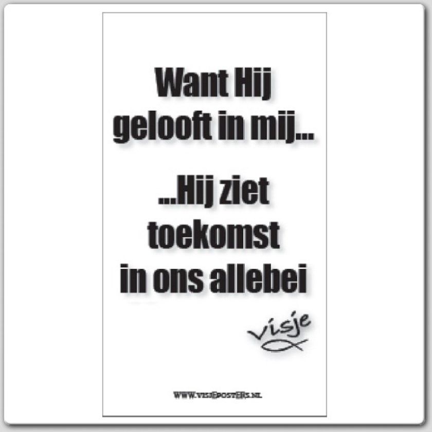 minikaart Visje 'Want Hij gelooft in mij'