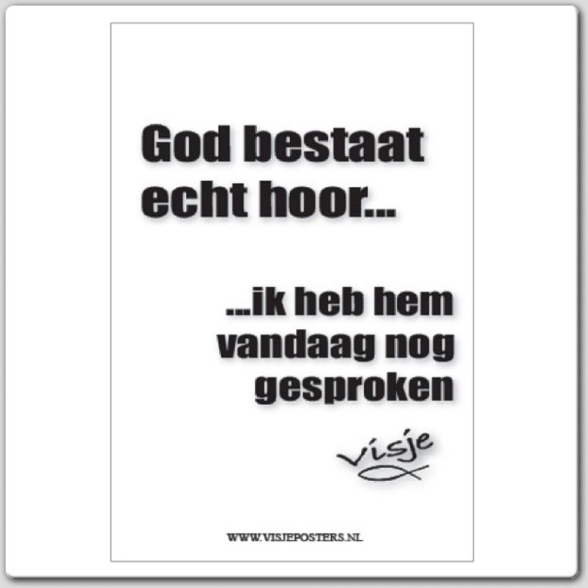 Kaart visje God bestaat echt hoor - 44074 -  Visje kaarten bij MajesticAlly