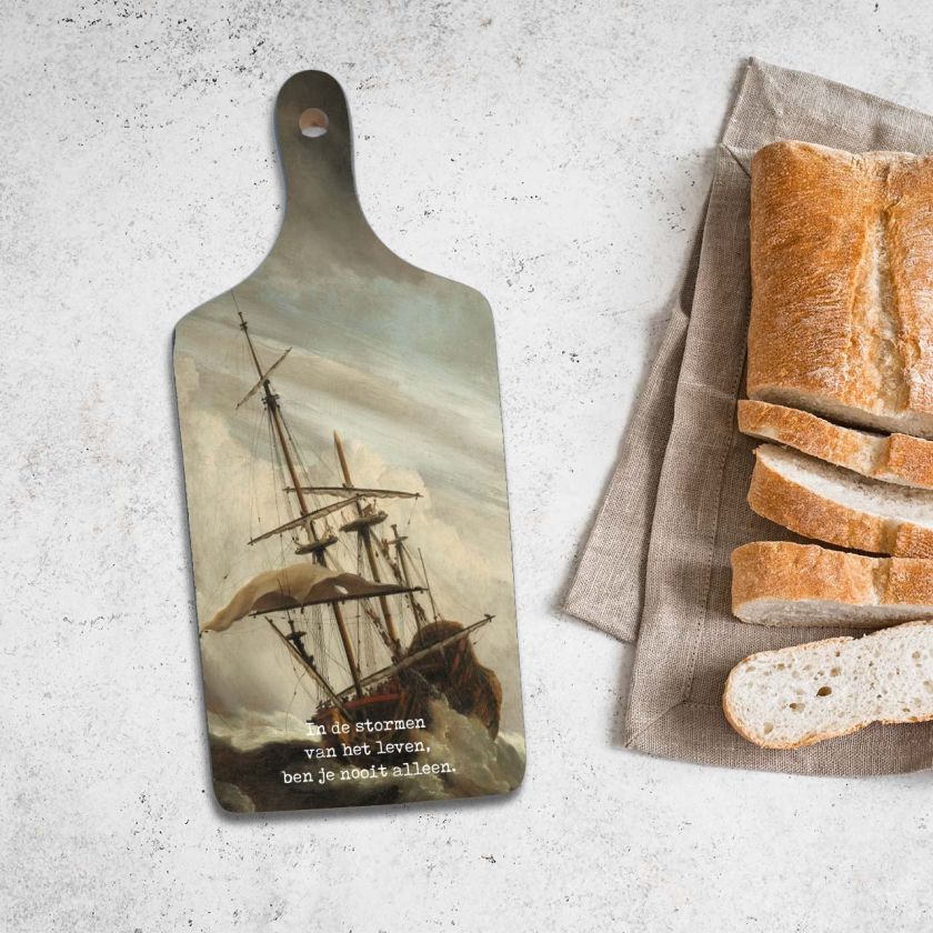 Broodplank 'In de stormen van het leven' - MA27403 -  Wood Deco  bij MajesticAlly