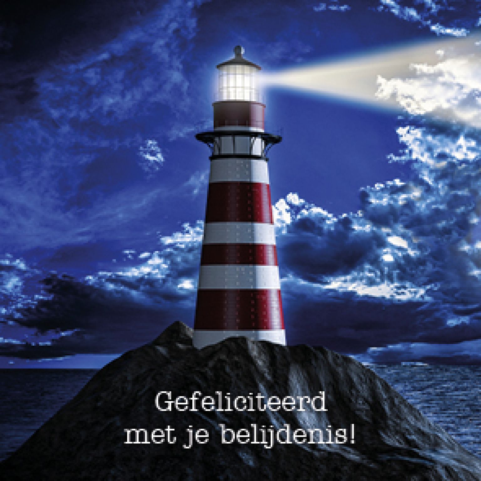 Kaart 'Belijdenis - vuurtoren' - MA15014 -  Lifestyle bij MajesticAlly