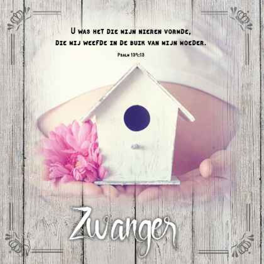 Kaart 'Zwanger' - MA19001 -  Brocante bij MajesticAlly