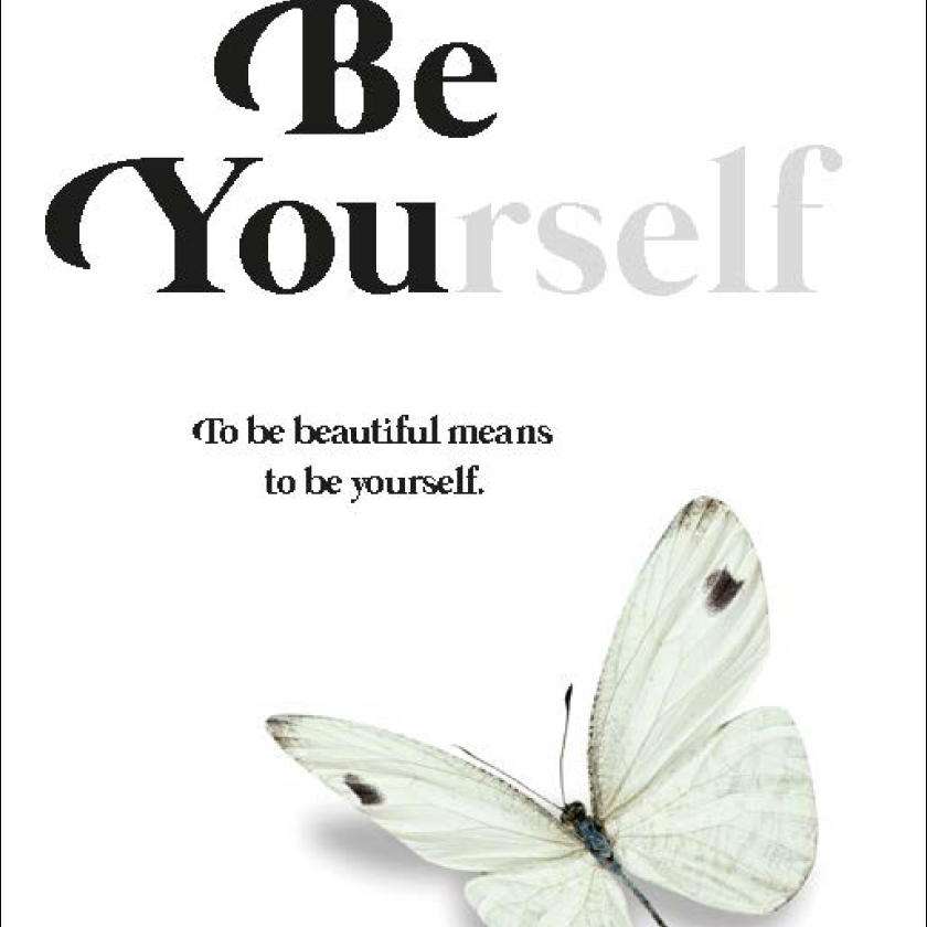 Interieurbord 'Be yourself'' - 552629B -  Interieurborden bij MajesticAlly