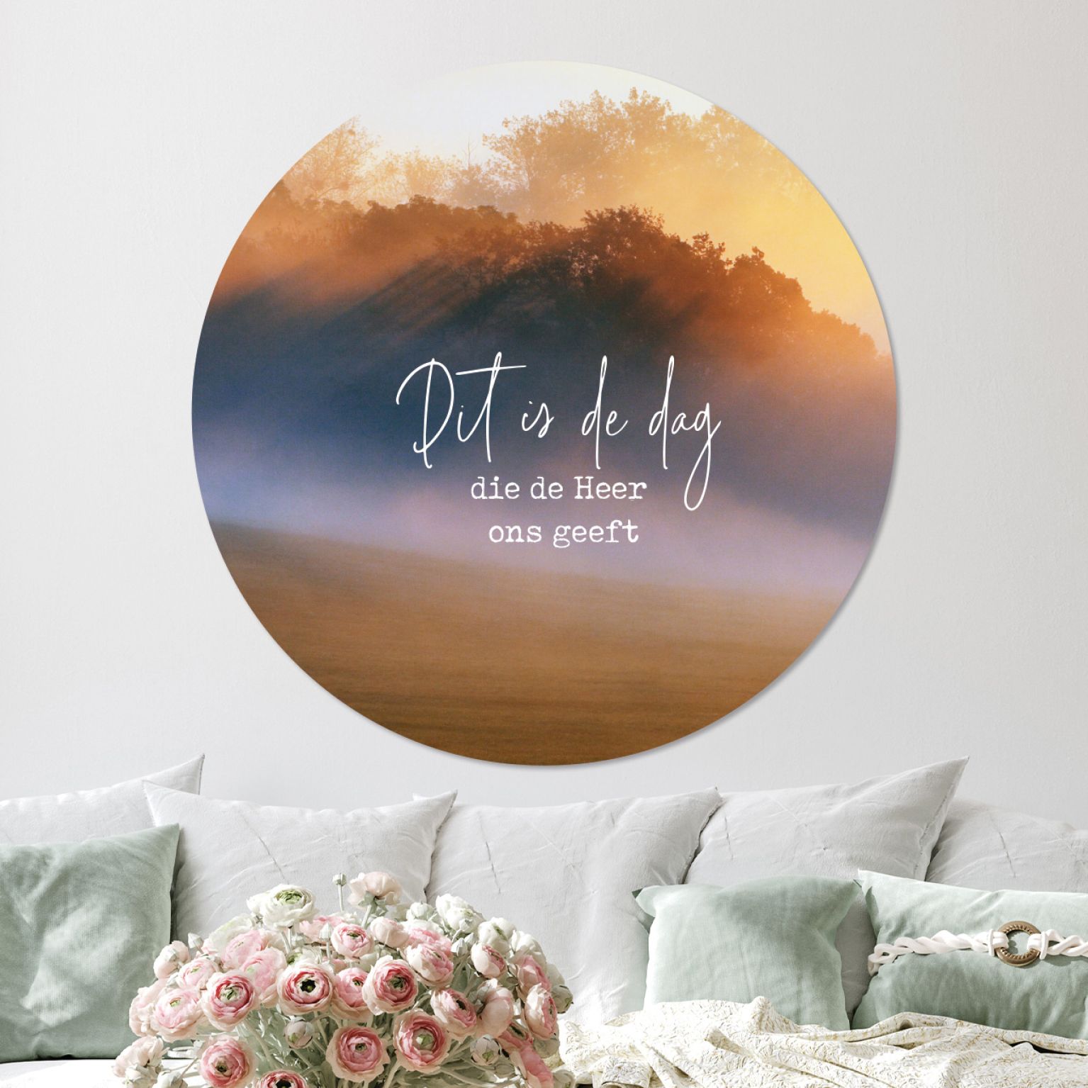 Muurcirkel 'Dit is de dag die de Heer ons geeft' - 100 cm