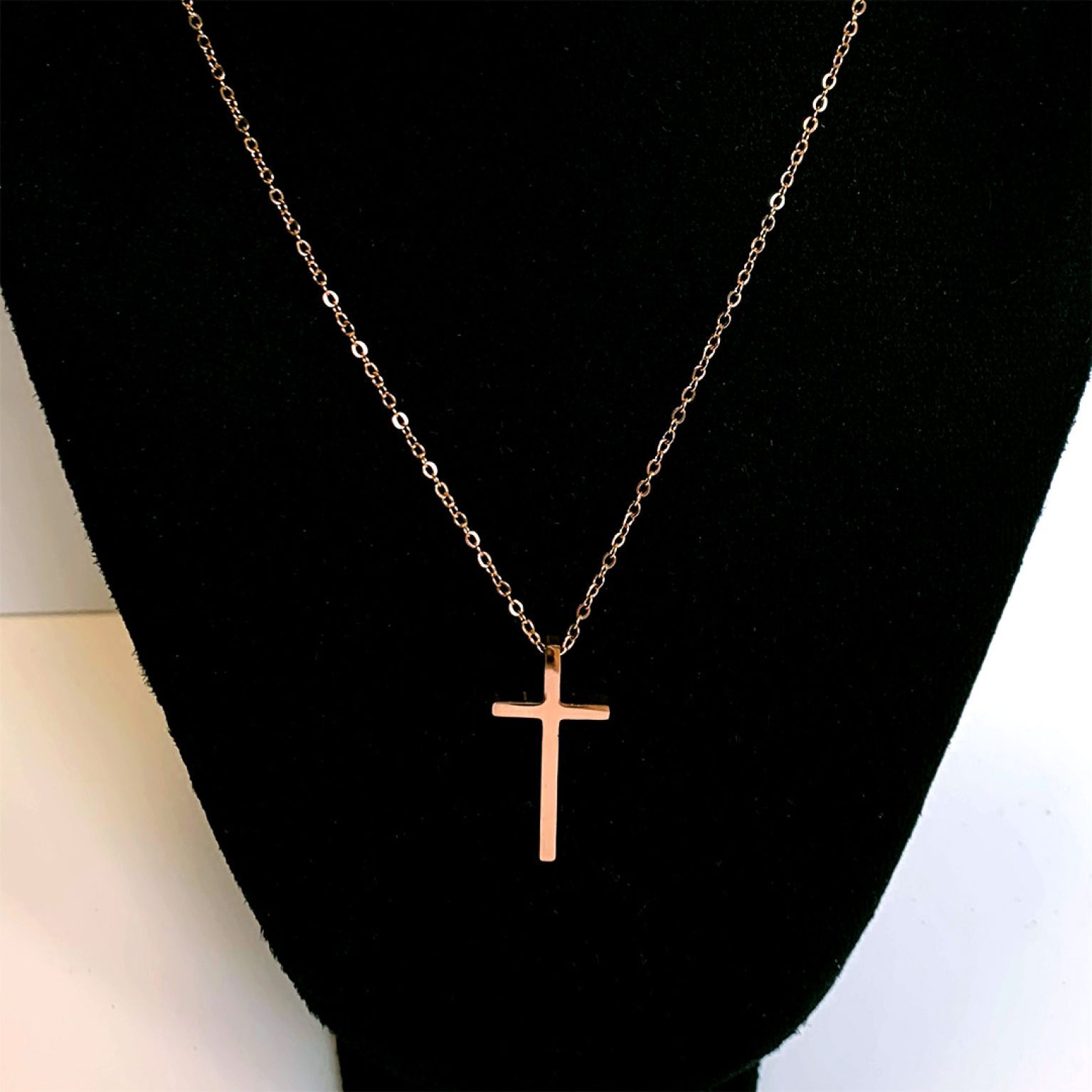 MA47017 - Ketting Kruisje 3 cm - Rosé