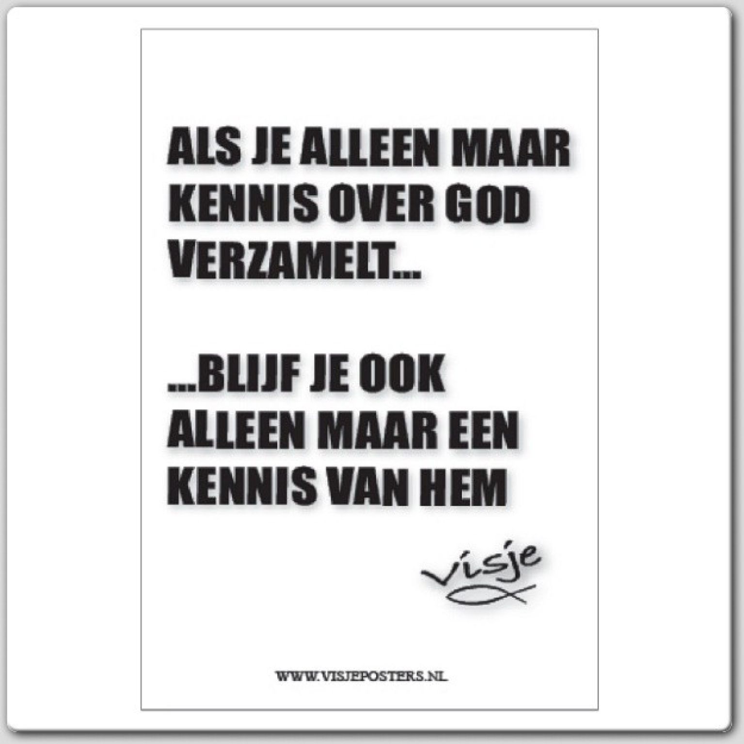 Kaart visje als je alleen maar kennis - 44083 -  Visje kaarten bij MajesticAlly