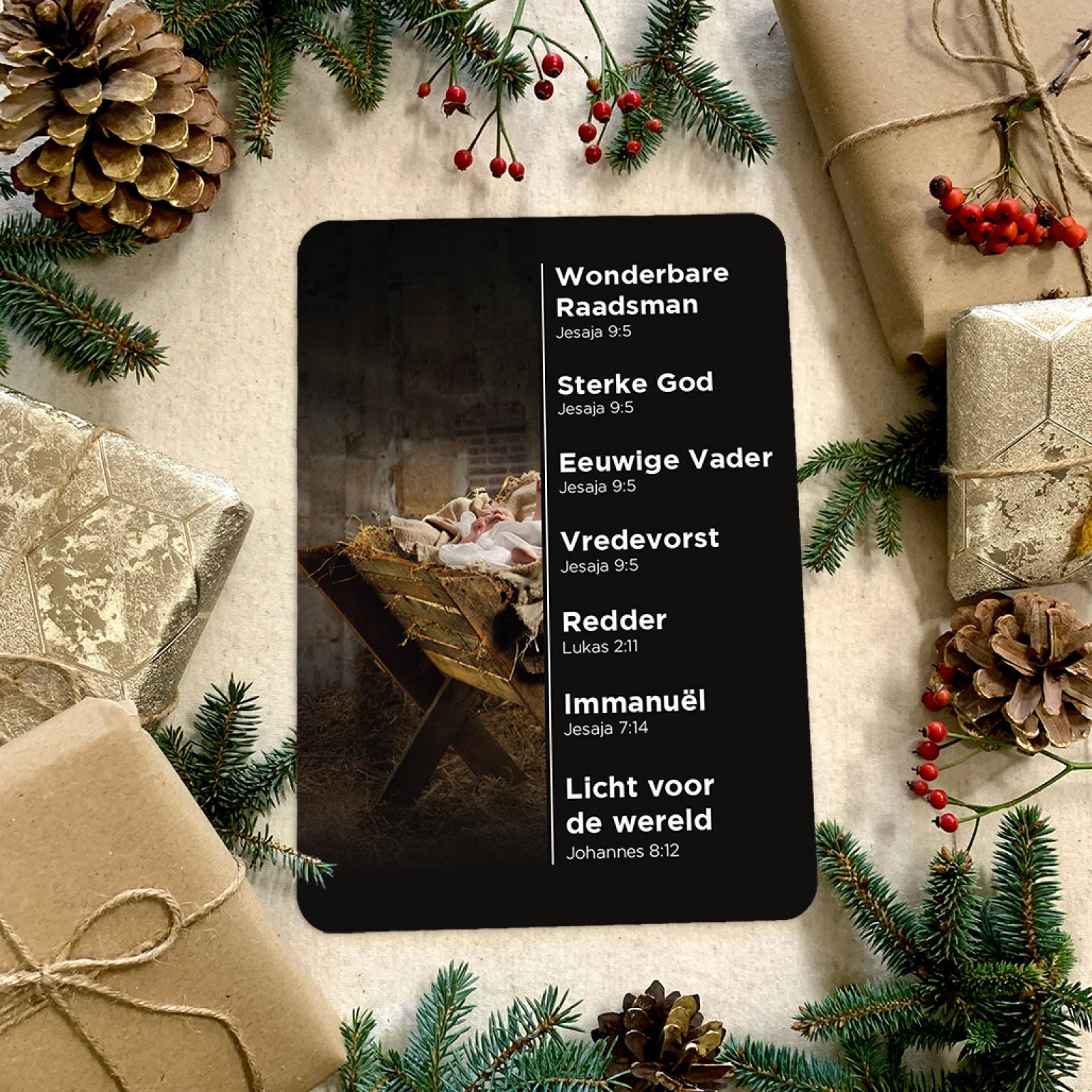 MA27102 - Kerstbord 'Wonderbare Raadsman'