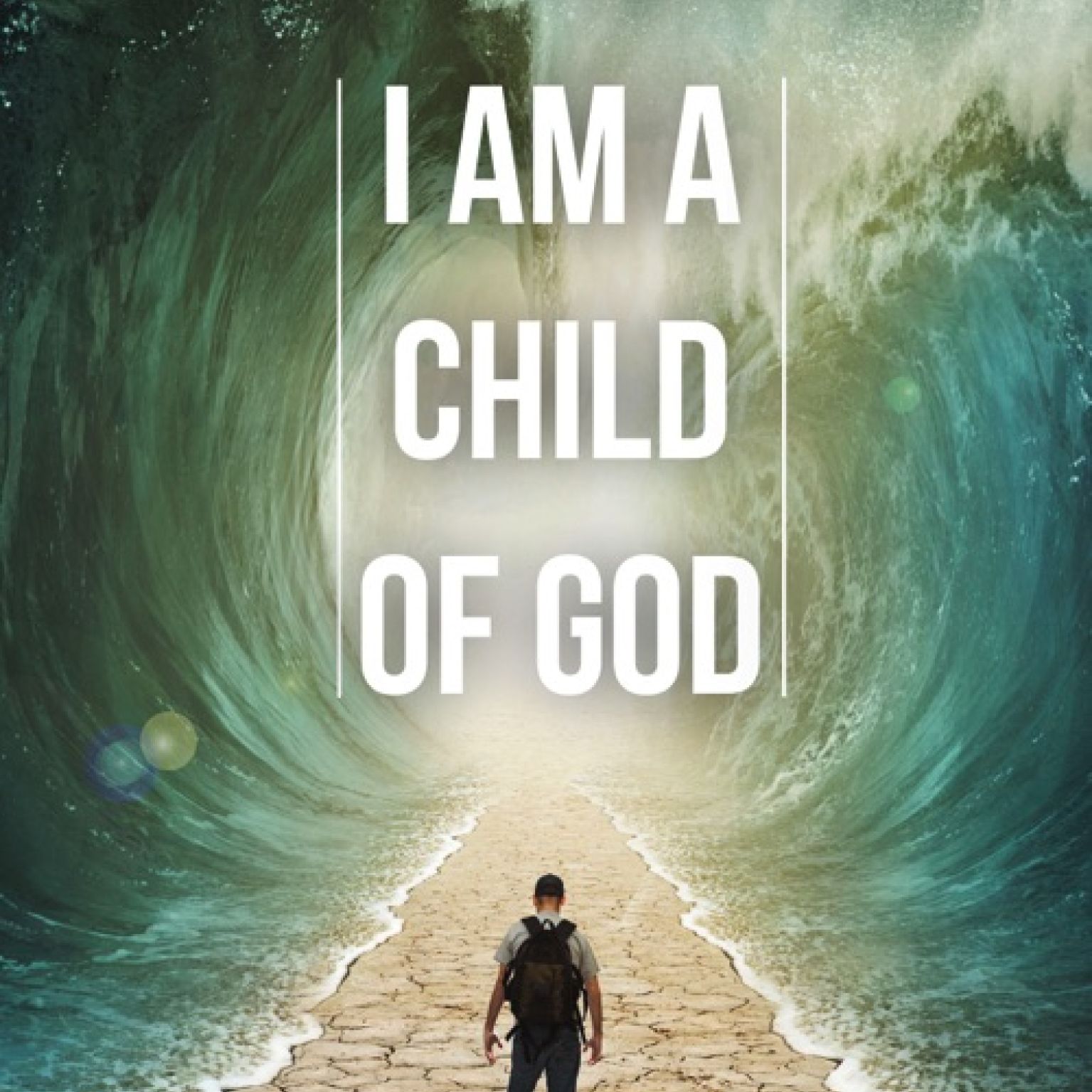 A4 poster met de tekst 'I am a child of God'